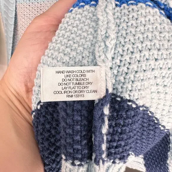 Lisa Todd Sand Sweeper Aqua Combo Striped Knit Long Open Cardigan Duster Sweater - Picture 9 of 11